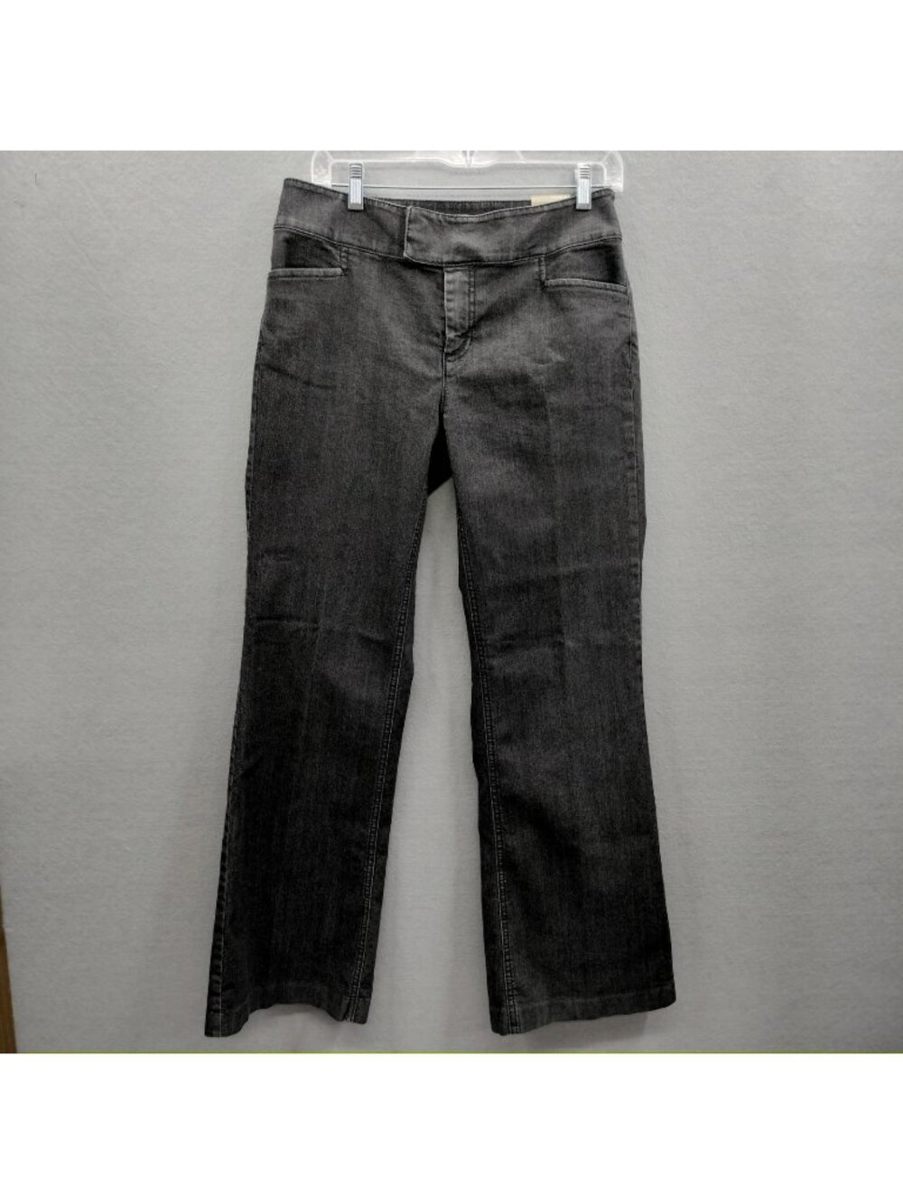 Chicos Jeans Womens 0 Short NWT Whinney Flare Wide Leg Trouser Black Denim Pants